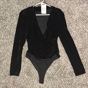 Flying Tomato Black Long Sleeve Bodysuit